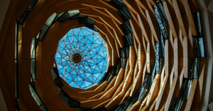 Modern dome architecture symbolizing building the future